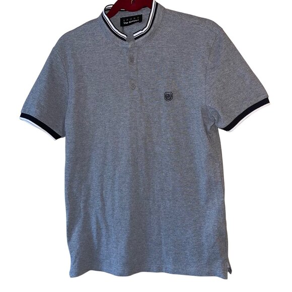 The Kooples Mens Polo Shirt Size Small Gray Short Sleeve Pure Cotton New - Picture 9 of 10